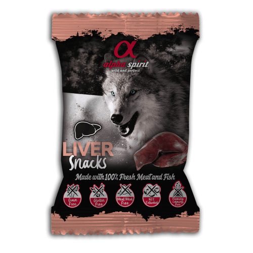 Alpha Spirit Félnedves Májas Snack