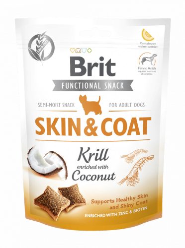 Brit Care Functional Snack Skin&Coat- Plankton és kókusz