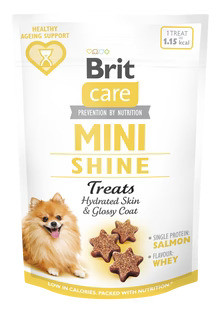 Brit Care Mini Treats Shine - Lazac és Lenmag
