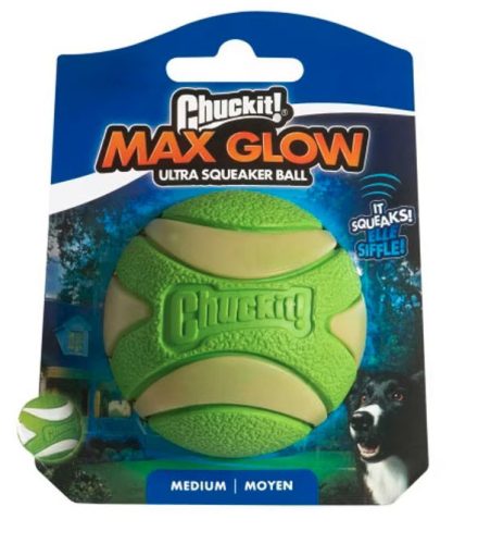 Chuckit! Max Glow Ultra Squeaker Labda