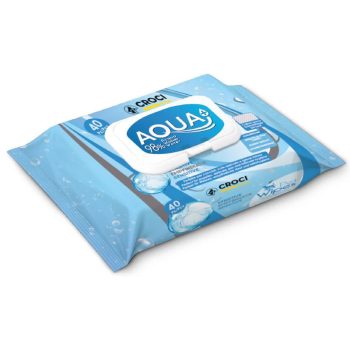   Croci - Bőrbarát Törlőkendő kutyáknak és cicáknak - Aqua Sensitive
