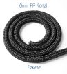 EbLaszti Kötélpóráz - Fekete Rosegold Karabinerrel