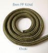 EbLaszti Kötélpóráz - Khaki Rosegold Karabinerrel
