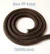 EbLaszti Kötélpóráz - Sötétbarna Ezüst Karabinerrel
