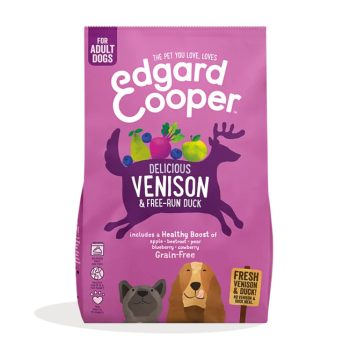   Edgard & Cooper - Fresh Venison & Free-Run Duck - Szarvas és Kacsa száraztáp, 7kg