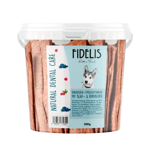 FIDELIS - Fogtisztító Rágórúd - Nyúl Áfonyával és Vörös áfonyával (500g)