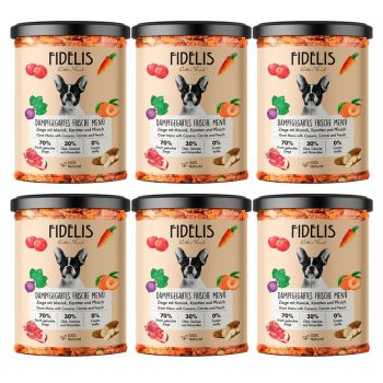   FIDELIS - Főtt menü - Kecske, Sárgarépa és Őszibarack 6x400g