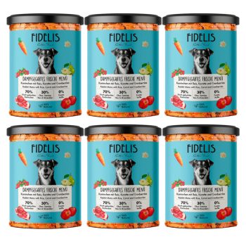   FIDELIS - Főtt menü - Nyúl, Sárgarépa és Áfonya 6x400g