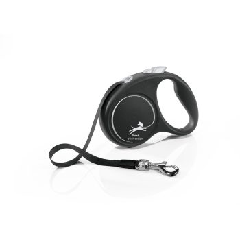 Flexi - Black Design S - Szalagos póráz (5m, 15kg-ig)