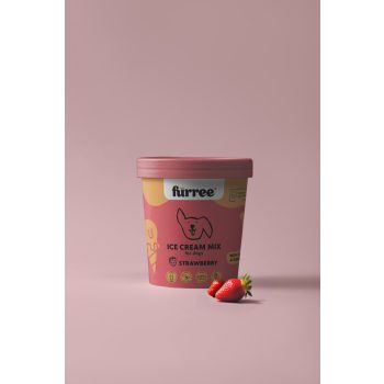   Fürree ® - Kutyafagyi ajándék Szilikonformával - Eper Kollagénnel