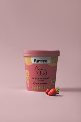 Fürree ® - Kutyafagyi ajándék Szilikonformával - Eper Kollagénnel