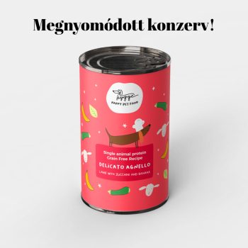   Hygge - MEGNYOMÓDOTT Egyfehérjés Konzerv - Bárány, Cukkini és Banán menü