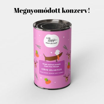   Hygge - MEGNYOMÓDOTT Egyfehérjés Konzerv - Szarvas és Sütőtök menü