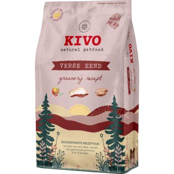   KIVO - Hidegen sajtolt Gabonamentes Száraztáp - Kacsa, 14kg