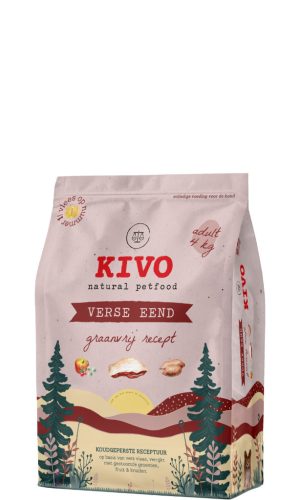 KIVO - Hidegen sajtolt Gabonamentes Száraztáp - Kacsa, 4kg
