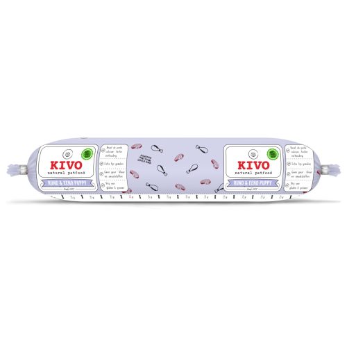 KIVO - Komplett BARF menü Kölyköknek - Marha és Kacsa, 250g