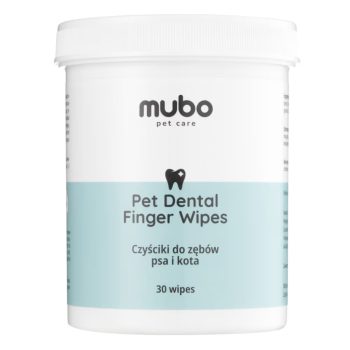  Mubo - Fogtisztító ujjra húzható törlőkendők kutyáknak és macskáknak (30db)