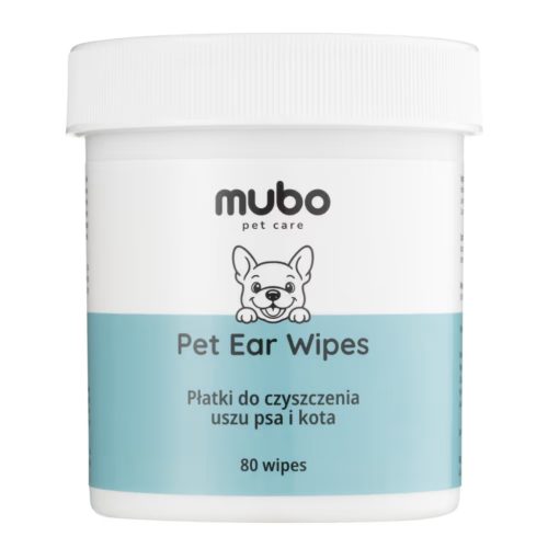 Mubo - Fültisztító törlőkendők kutyáknak és macskáknak (80db)