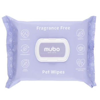   Mubo - Pet Wipes 100pc - Kisállat törlőkendő Aloe Verával (illatmentes)