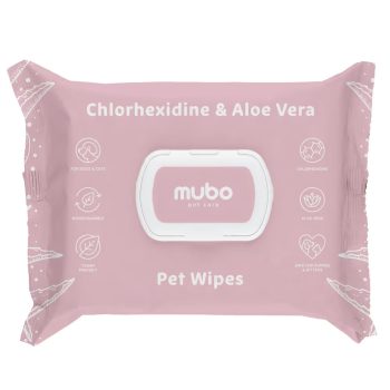   Mubo - Pet Wipes 100pc - Kisállat törlőkendő Aloe Verával (klórhexidinnel)
