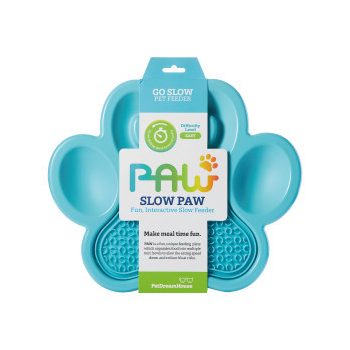  PetDreamHouse - PAW 2in1 Slow Feeder & Lick Pad Lickimat - Kék
