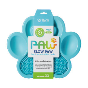 PetDreamHouse - PAW 2in1 Slow Feeder & Lick Pad Lickimat - Kék