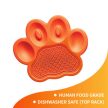 PetDreamHouse - PAW 2in1 Slow Feeder & Lick Pad Lickimat - Narancssárga