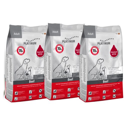 Platinum Adult Beef+Potato - száraztáp marhahúsból, 3x1.5kg