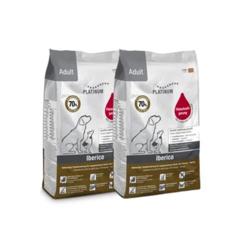 Platinum Adult Iberico+Greens  - száraztáp ibériai sertéshúsból, 2x1.5kg