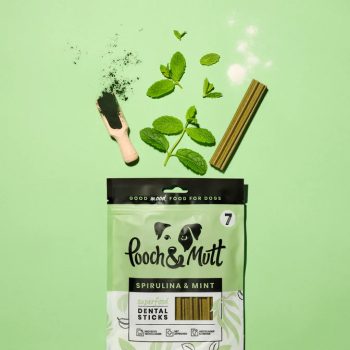   Pooch & Mutt - Dental Sticks Superfood - Spirulina és Menta fogtisztító
