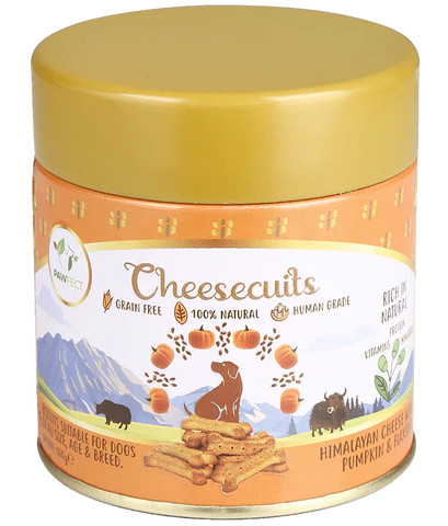 Pawfect - Cheesecuits - Sajtos kutyakeksz Sütőtökkel és Lenmaggal
