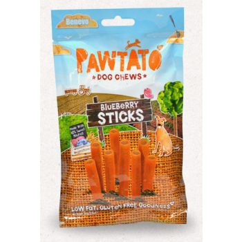   Pawtato Sticks - Édesburgonyás fogtisztító Kék Áfonyával