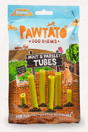 Pawtato Tubes - Édesburgonyás fogtisztító Mentával és Petrezselyemmel