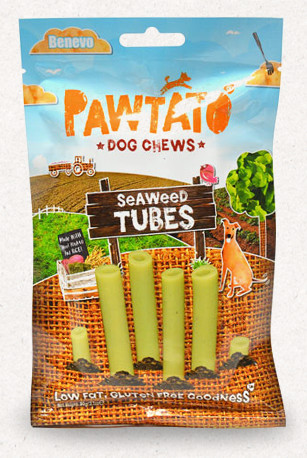 Pawtato Tubes - Édesburgonyás fogtisztító Tengeri Algával