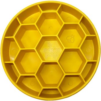 SodaPup Honeycomb Habzsolásgátló tál - Sárga