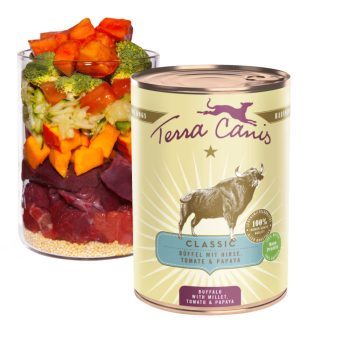   Terra Canis - Classic - Bivaly, Sütőtök, Papaya, Köles menü (400g)