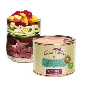   Terra Canis - Classic - Kacsa, Barna rizs, Őszibarack, Málna menü (200g)