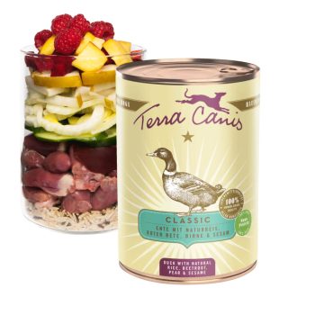   Terra Canis - Classic - Kacsa, Barna rizs, Őszibarack, Málna menü (400g)