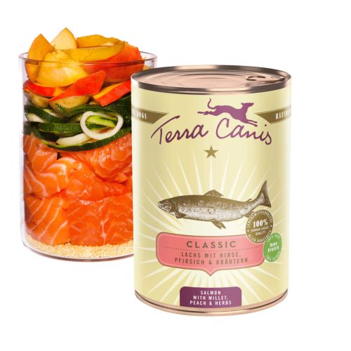 Terra Canis - Classic - Lazac, Cukkini, Őszibarack, Köles menü (400g)