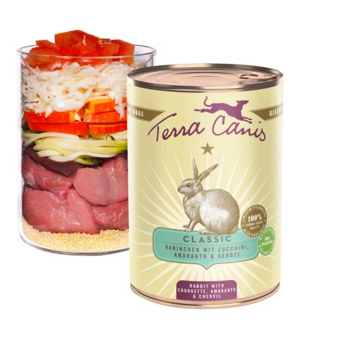 Terra Canis - Classic - Nyúl, Amaránt, Cukkini, Cseresznye menü (400g)