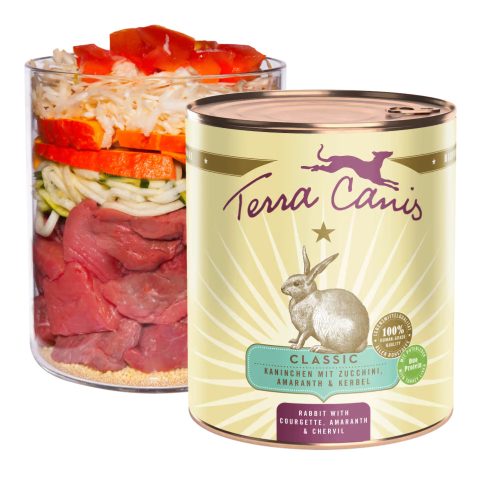 Terra Canis - Classic - Nyúl, Amaránt, Cukkini, Cseresznye menü (800g)