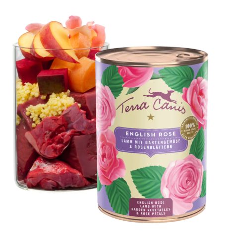 Terra Canis - Flower - English Rose - Bárány kerti zöldségekkel menü (400g)