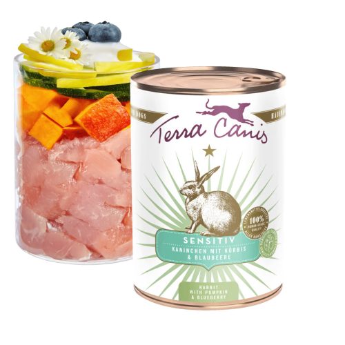 Terra Canis - Sensitive - Nyúl, Sütőtök, Áfonya menü (400g)