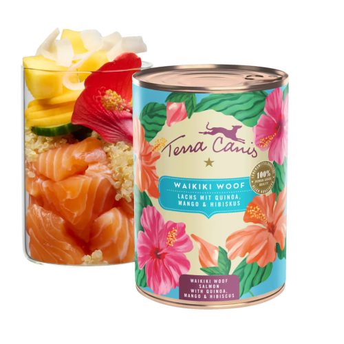 Terra Canis - Flower - Waikiki Woof - Nyári lakoma Lazaccal menü (400g)