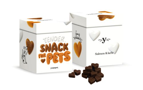 Yogupet - Snack Box - Lazac & Kefir jutalomfalat Fehér díszcsomagolásban